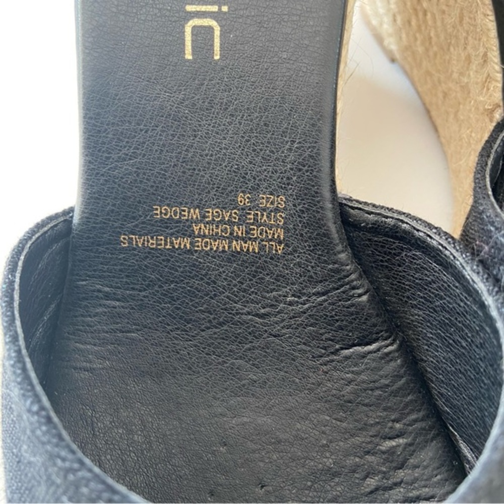 City Chic black and jute Espedrille wedges with black ribbon ties Size 39/8 - Picture 16 of 16